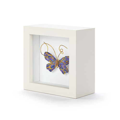Beautiful Soul Purple Butterfly Shadow Box - 4in slide 