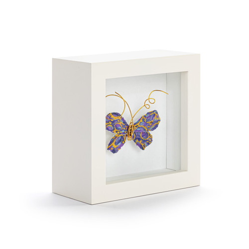 Beautiful Soul Purple Butterfly Shadow Box - 4in slide 