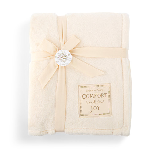 Comfort and Joy Cream Throw Blanket - 50x60in slide 