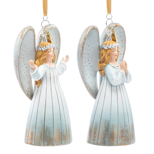 Guardian Angel Joy & Hope Ornaments 2 Assorted - 3x6in slide 