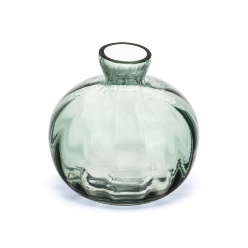 Blue Glass Bud Vase - 4x3.5in slide 