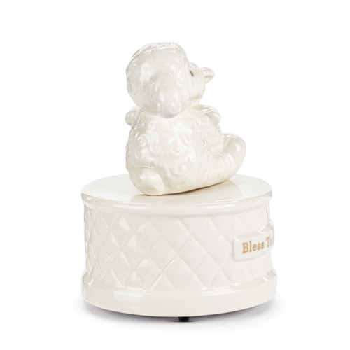 Wrapped in Prayer Ceramic Lamb Music Box - 4x5.5in slide 