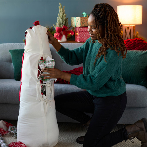 Snowman Holiday Fabric Stuffable - 14x42in slide 