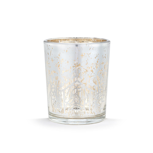 Nativity Metallic Mercury Glass Votive Holder - 2in slide 