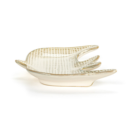 Textured Tan Mini Dove Dish - 4x4.5in slide 