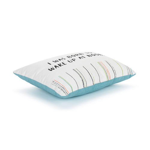 Live From Snack Time Wake Up at Noon Blue Accent Pillow - 14x10in slide 