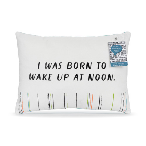 Live From Snack Time Wake Up at Noon Blue Accent Pillow - 14x10in slide 