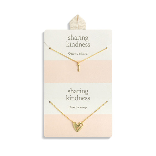 Sharing Kindness Necklace - Heart & Key 16in slide 