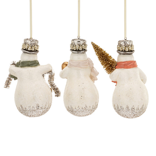 Snowman Sparkle & Joy Ornaments 3 Assorted - 3x6in slide 