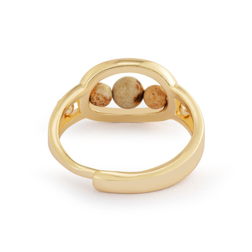 BeCalm Gold Beaded Ring - size 4 to 9 slide 