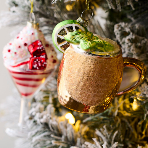 Moscow Mule Copper Mug Ornament - 4x4in slide 