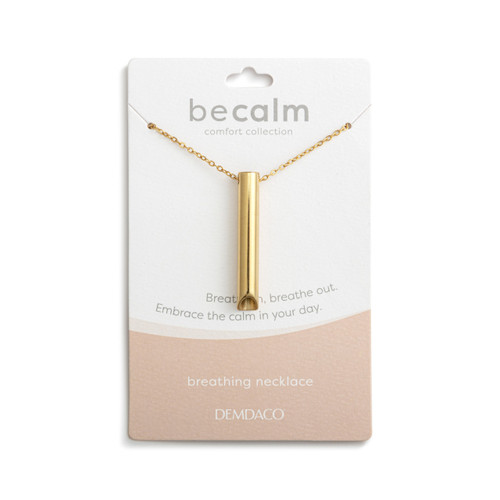 BeCalm Gold Breathing Necklace - 20in slide 