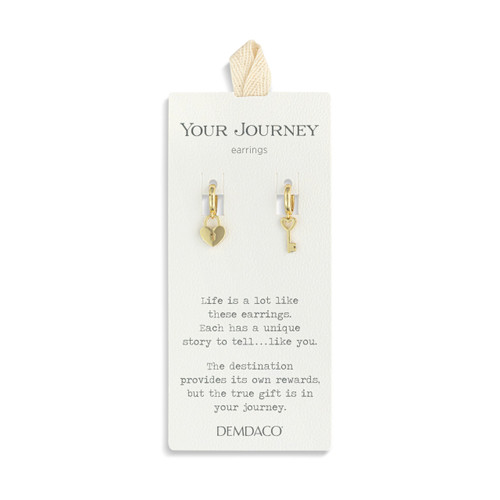 Mismatched Lock & Key Earring Set - 14mm slide 