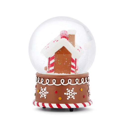 Snowflake Gingerbread Musical Snow Globe slide 