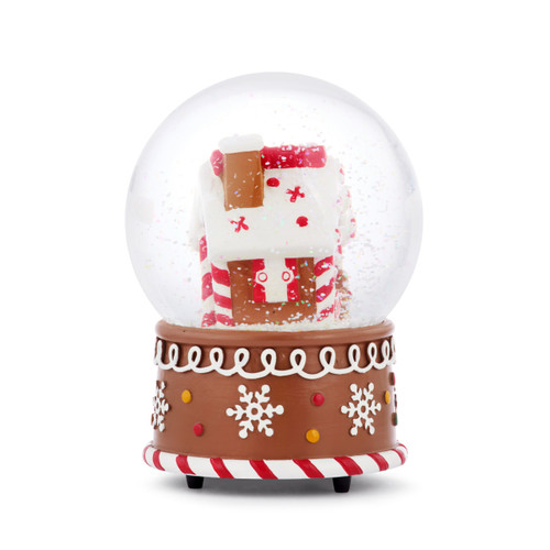Snowflake Gingerbread Musical Snow Globe slide 