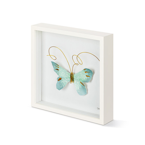 Light Blue Butterfly Wall Art - 10"sq slide 