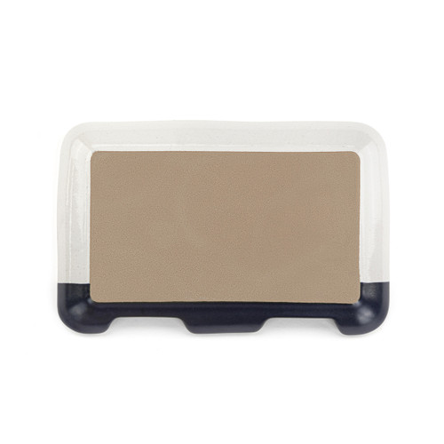 White Blue Plaid Double Spoon Rest - 7x5in slide 