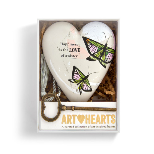 Love of a Sister Art Heart - 3.5in slide 