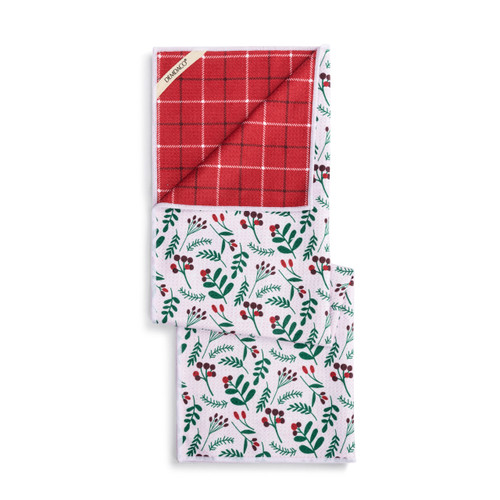 Holly Plaid Absorbent Double Sided Towel - 18x30in slide 