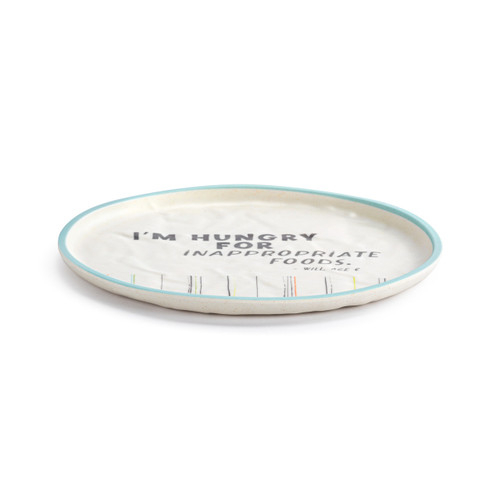 Live From Snack Time Inappropriate Foods Melamine Plate - 8in slide 