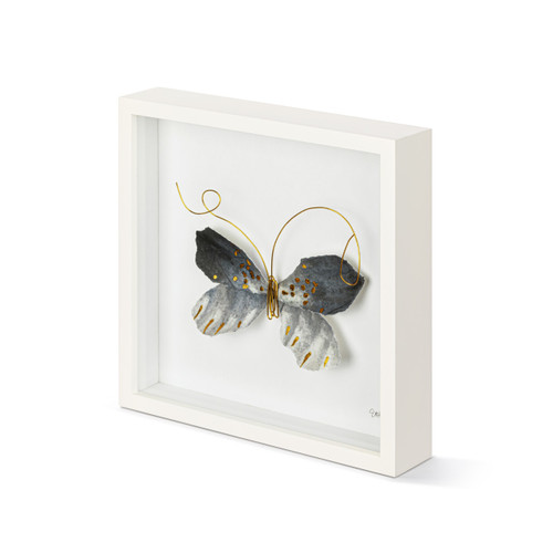 Black & Gold Butterfly Wall Art - 10"sq slide 