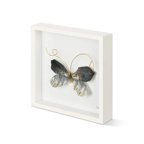 Black & Gold Butterfly Wall Art - 10"sq slide 