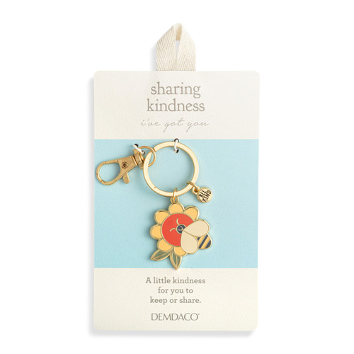 Sharing Kindness Keychain - Flower 1in slide 