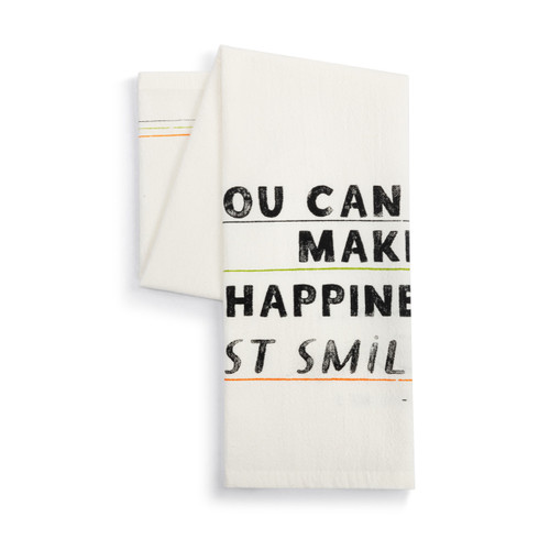 Live From Snack Time Make Happiness Flour Sack Towel - 17x28in slide 