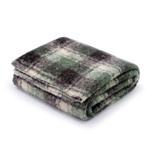 Green and Grey Plaid Throw Blanket slide 