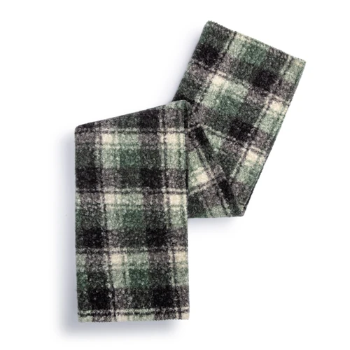 Green and Grey Plaid Throw Blanket slide 