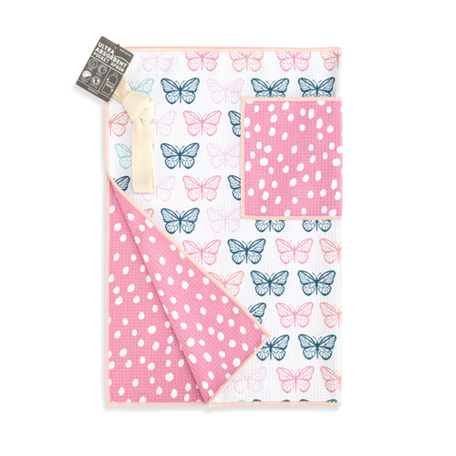 Butterflies Absorbent Half Apron - 27x20in slide 