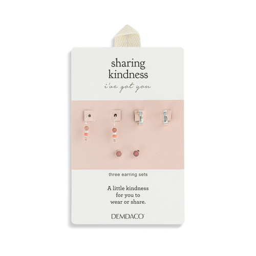 Dainty Bead Silver & Red Earrings - 12x10mm slide 