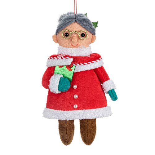 Mrs. Claus with Gift Ornament - 4x8in slide 