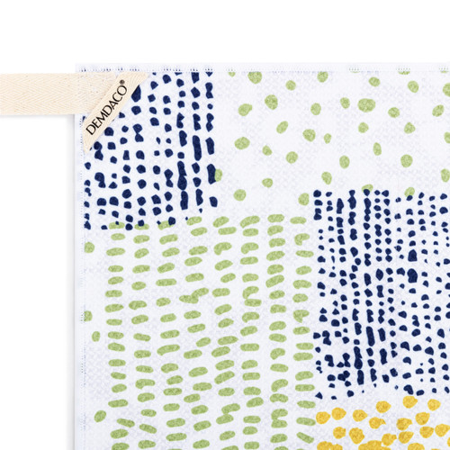 Navy Floral Absorbent Half Apron - 27x20in slide 