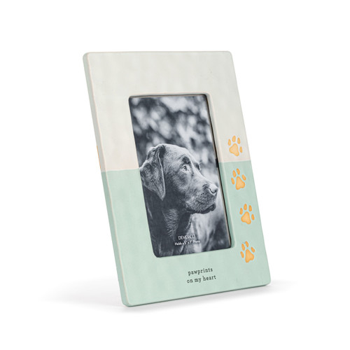 Inspired Paw Prints Ceramic Frame - 5x7in slide 