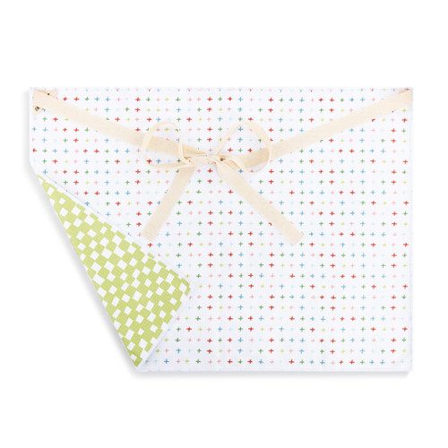 Green Checker Absorbent Half Apron - 27x20in slide 