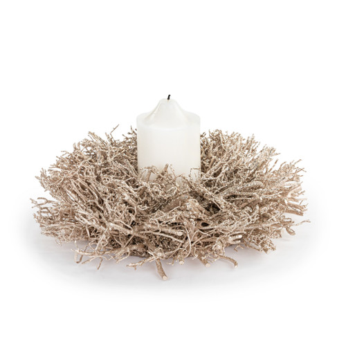 Gold Twig Small Wreath - 11in slide 