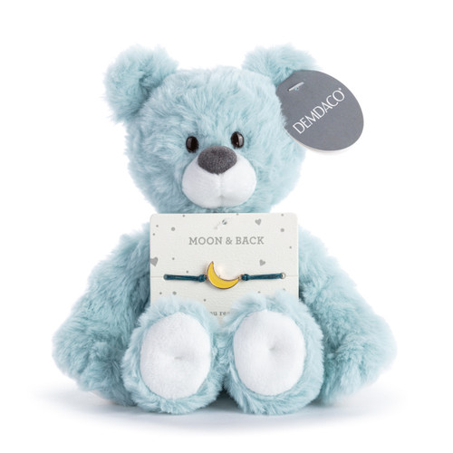 Moon and Back Blue Bear - 8in slide 
