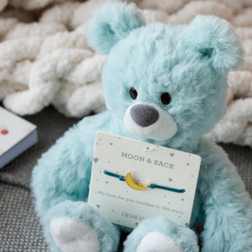 Moon and Back Blue Bear - 8in slide 