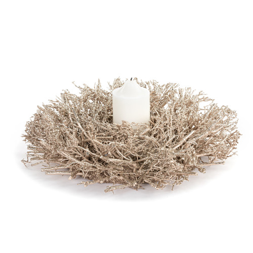 Gold Twig Large Wreath - 15in slide 