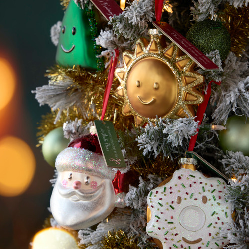 Live From Snack Thankful For Santa Claus Ornament - 5in slide 