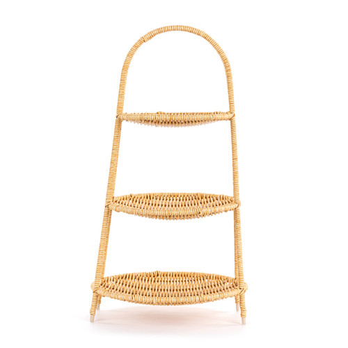 Wicker Three Tier Countertop Basket - 9x17in slide 