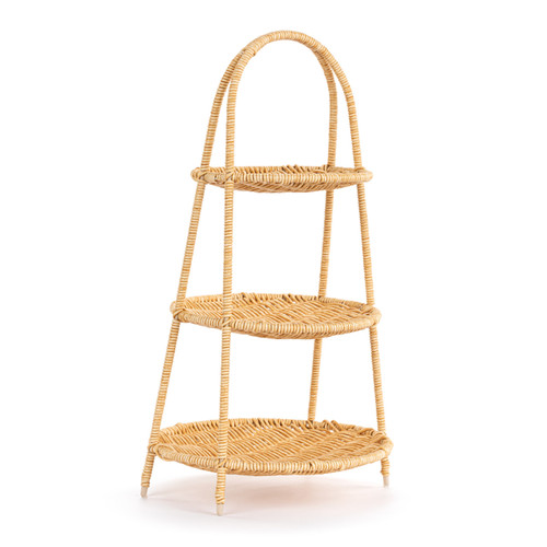 Wicker Three Tier Countertop Basket - 9x17in slide 