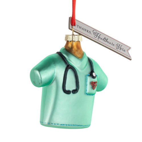 Healthcare Hero Milestone Ornament - 3x3.5in slide 
