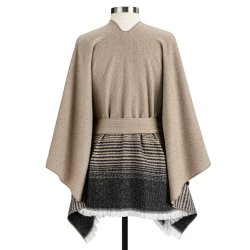 Tie Waist Stripe Wrap -51x30in slide 