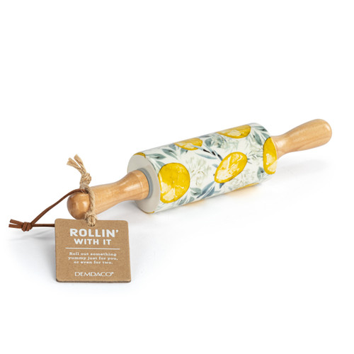 Lemons Ceramic Rolling Pin - 9in slide