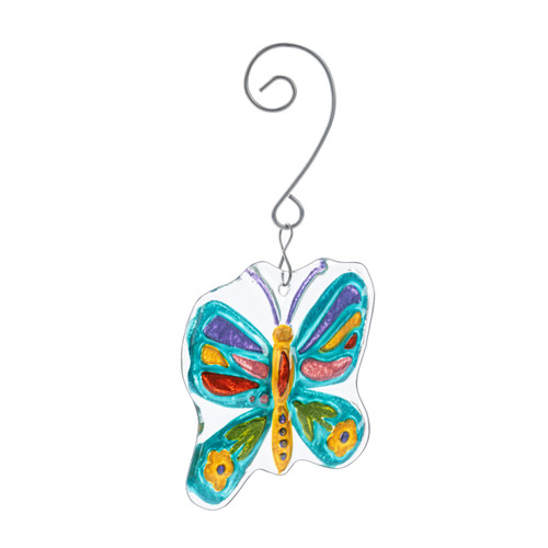 Butterfly Glass Ornament - 4in slide 