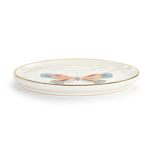 Multi Butterfly Ceramic Hanging Salad Plate - 8in slide 