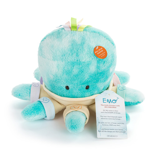 Emo the Emotional Octopus Stuffed Animal 14" x 7" slide 