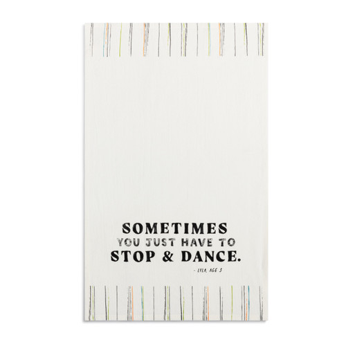 Live From Snack Time Stop & Dance Flour Sack Towel - 17x28in slide 